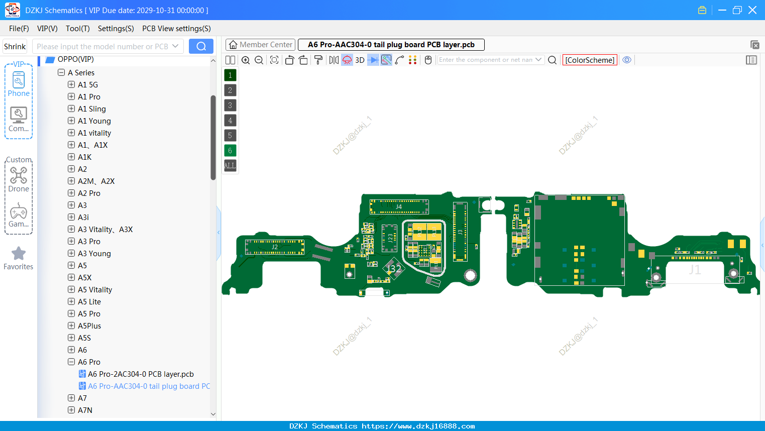 OPPO A6 Pro-AAC304-0 Tail Plug Board PCB Layer